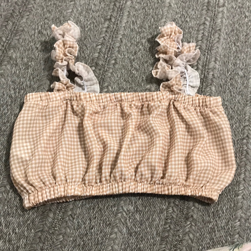 Double Agent Ruffle Straps Crop Top